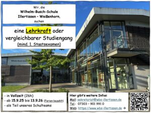 Wir die Wilhelm-Busch-Schule suchen eine Lehrkraft